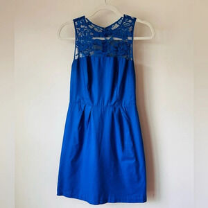 BB Dakota Blue Lace Detail Dress - Size 0